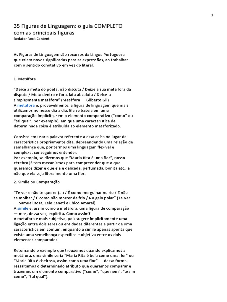 35 Figuras de Linguagem Explicadas | PDF | Metáfora | Paradoxo