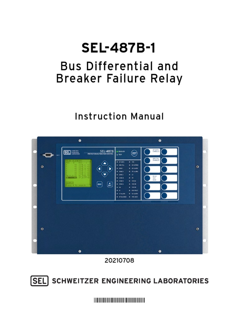 SEL487B1 Bus Differential and Breaker Failure Relay PDF Relay