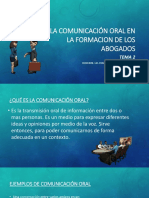 Tema 2 La Comunicacion Oral