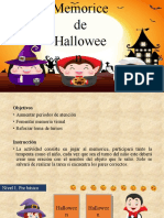 Memorice objetos de Halloween en 3 niveles