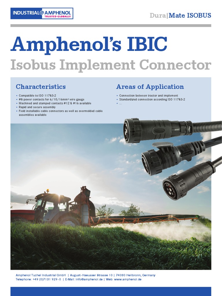 ISOBUS Flyer Amphenol Connector PDF Electrical Connector Pipe