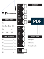 X-plorers Digest Character Sheets