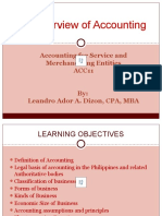 L1: Overview of Accounting: Accounting For Service and Merchandising Entities ACC11