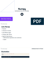 Numpy: Hugo Bowne-Anderson