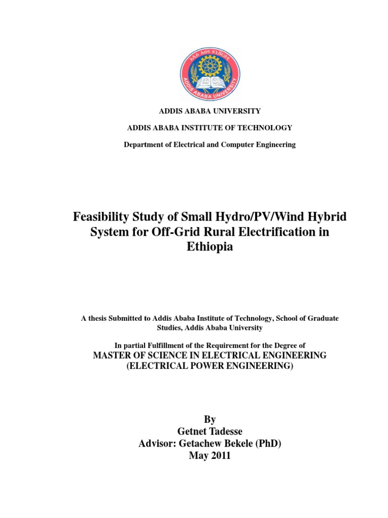 Hybrid Energy Feasibility for Rural Ethiopia | PDF | World Energy ...