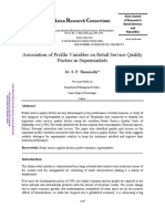 Association of Profile Variables On Retail Service Quality Factors in Supermarkets