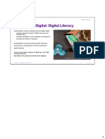 Living in The Digital: Digital Literacy: Sustainability Is About Valuing The Users Digital Rights