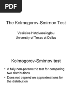 The Kolmogorov-Smirnov Test: Vasileios Hatzivassiloglou University of Texas at Dallas