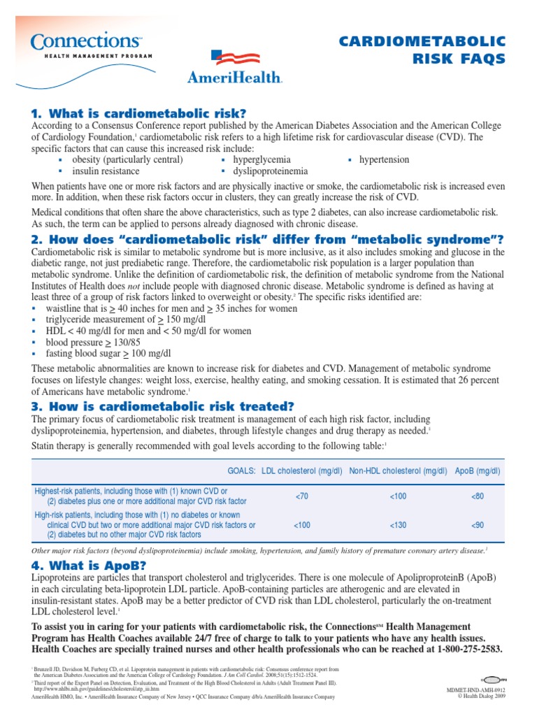 Cardiometabolic Risk | PDF | Metabolic Syndrome | Cardiovascular Diseases