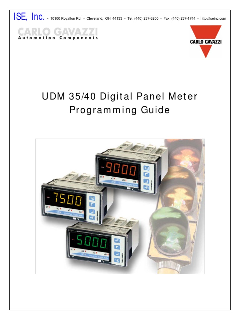 Programming Guide for the ISE UDM 35/40 Digital Panel Meter
