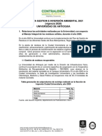 Encuesta Ambiental Universidad de Antioquia 2021
