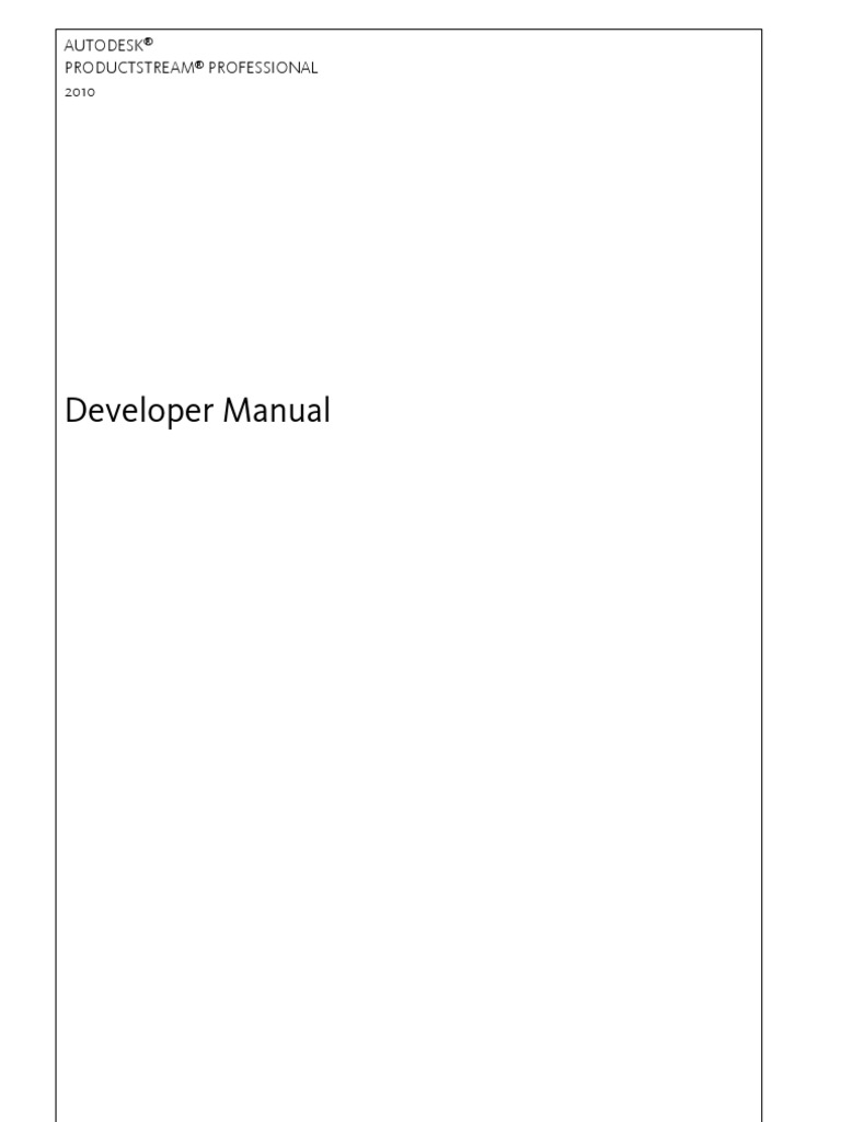 Developer Manual: Autodesk Productstream Professional 2010 | PDF ...