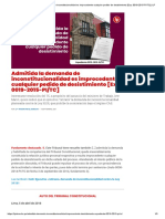 Admitida La Demanda de Inconstitucionalidad Es Improcedente Cualquier Pedido de Desistimiento (Exp. 0019-2015-PI - TC) - LP