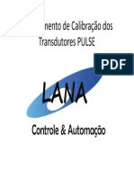 Procedimento para Calibração dos Transdutores de célula de carga PULSE R_0