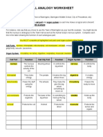 (Template) Cell Analogy Worksheet