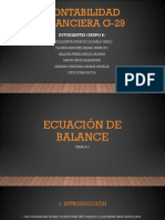 Contabilidad financiera G-29: Ecuación de balance