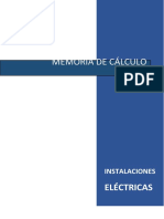 Memoria de Calculo - Instalaciones Electricas