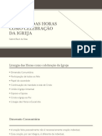 Liturgia Das Horas Como Celebração Da Igreja