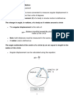 Unit 7 Circular Motion Summary Notes