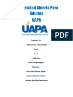 Tarea 1 y 2 de Prueba Psicopedagógica