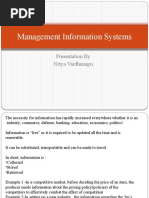 Management Information Systems: Presentation by Nrtya Vardhanapu