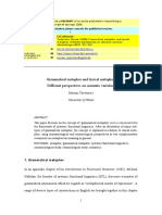 Taverniers (2006) - Grammatical Metaphor and Lexical Metaphor Different Perspectives On Semantic Variation