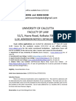 University of Calcutta Faculty of Law 51/1, Hazra Road, Kolkata-700019