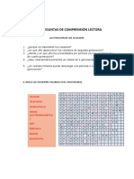 Preguntas de Comprensión Lectora