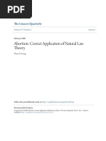 Abortion - Correct Application of Natural Law Theory