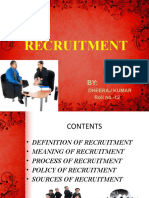 Recruitment: Dheeraj Kumar Roll No.-12