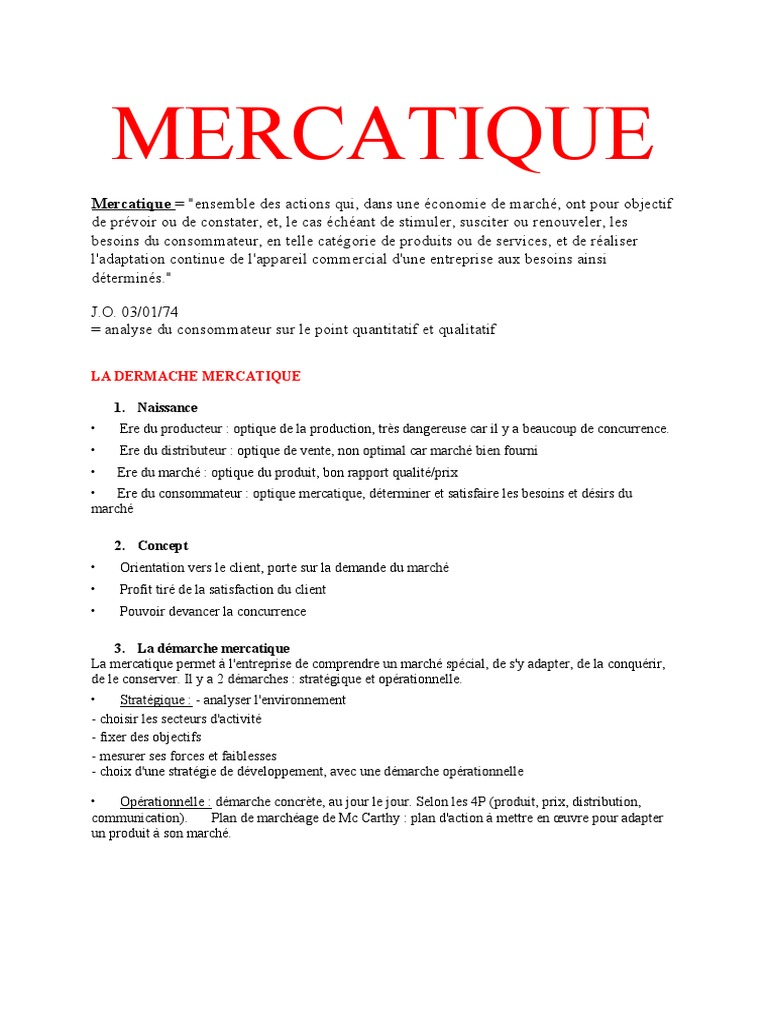 Mercatique Pdf