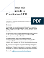 Las Reformas Más Importantes de La Constitución Del 91