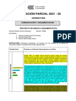 Proyecto Ensayo Argumentativo 2021-20