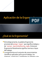 Aplicación de La Ergonomía