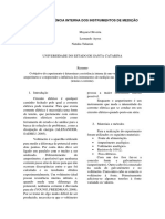 Resistência Interna Dos Instrumento de Medição