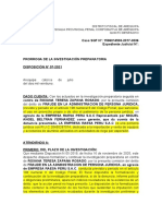 Modificar Trabajo Penal - Prorroga de Invest Preparatoria