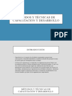 Métodos y Técnicas de Capacitación y Desarrollo