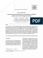 A Branch-And-Bound Algorithm For The Quadratic Assignment Problem Based On The Hungarian Method