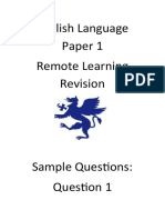Language Paper 1 Sample Questions Qu1