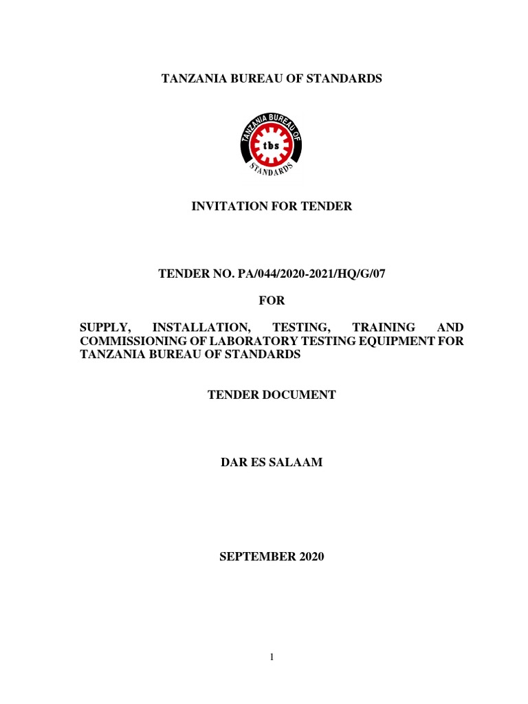 G - 07 Ift Lab Equipment Tbs | PDF | Procurement | Specification ...