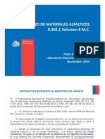 Muestreo de Materiales Asfálticos Noviembre 2014