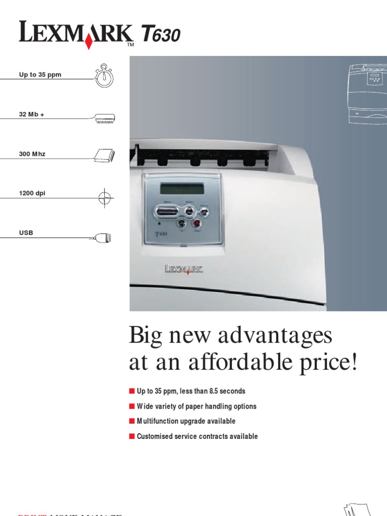 Lexmark t630 | PDF | Printer (Computing) | Media Technology