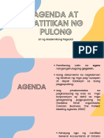 Agenda at Katitikan NG Pulong