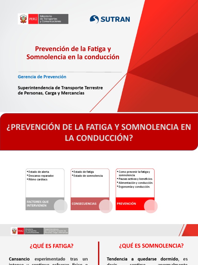 Prevención de La Fatiga y Somnolencia | PDF | Dormir | Factores humanos ...