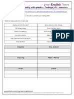 Reading Skills Practice: Finding A Job - Exercises: Preparation