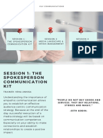 Handout Session 1 The Spokesperson Communication Kit