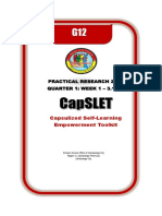 Capsulized Self-Learning Empowerment Toolkit: Practical Research 2 Quarter 1: Week 1 - 3.1