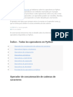 Guía completa de los operadores en Python (menos de