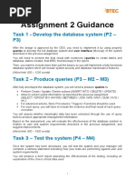 Assignment 2 Guidance: Task 1 - Develop The Database System (P2 - P3)