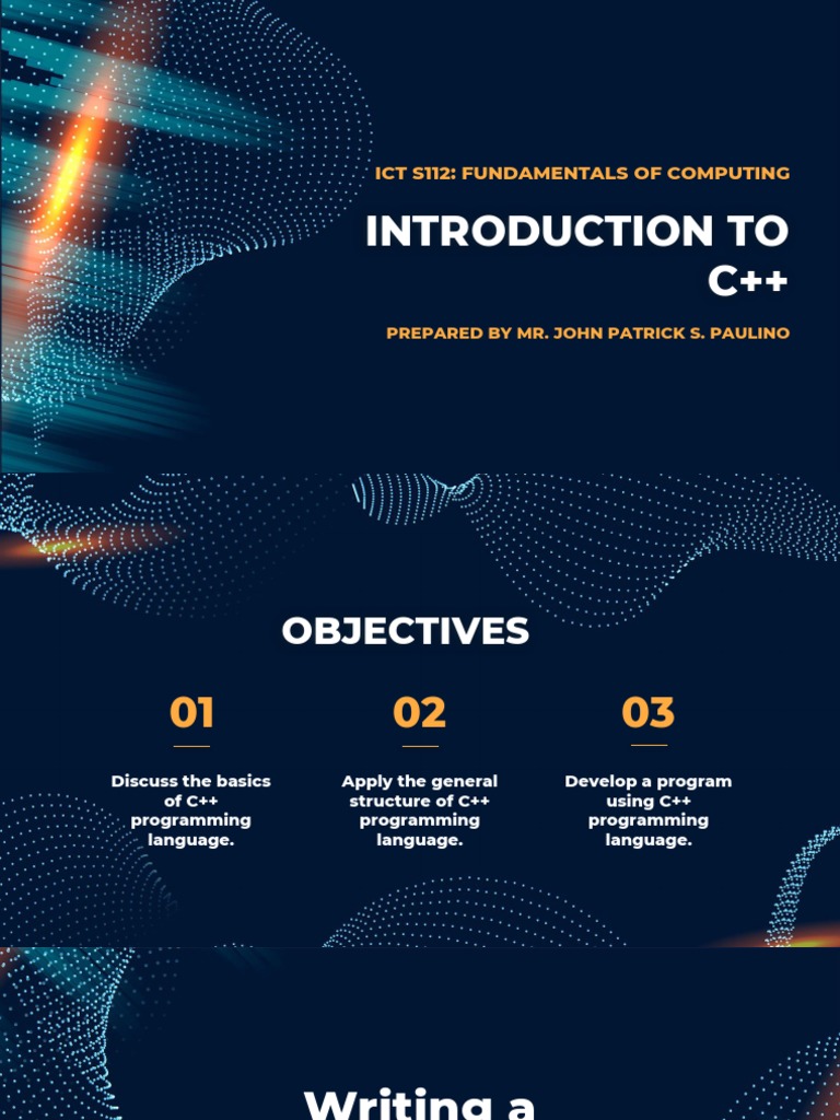 4 ICT S112 Introduction To C 1 | PDF | C++ | Variable (Computer Science)